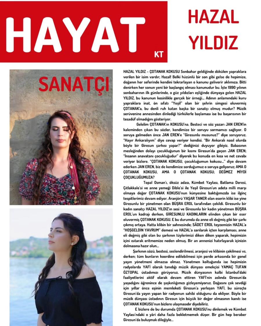 Hazal Yıldız — HAYAT KT Dergisi