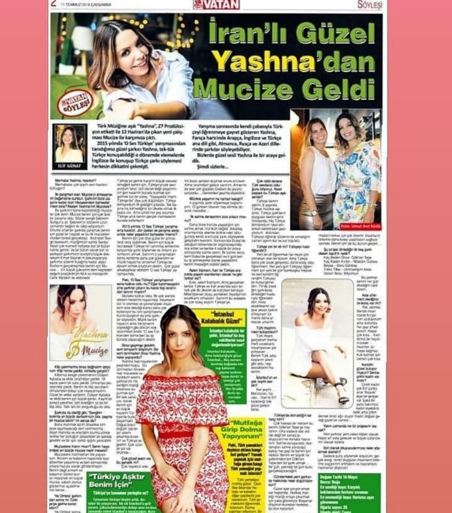 Yashna — Vatan Gazetesi